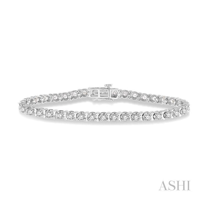 ASHI Tulip Diamond Tennis Bracelet 70245PPFGWG