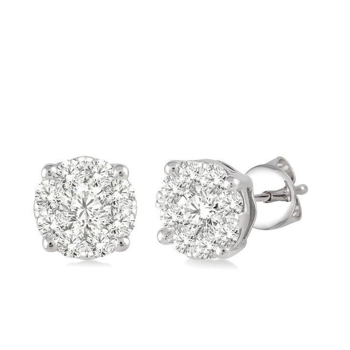 Parkplace Jewelers Round Shape Lovebright Essential Diamond Stud Earrings 91753PPFVERWG