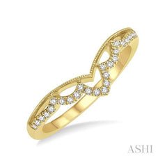 ASHI Chevron Diamond Wedding Band 301E8PPFHYG
