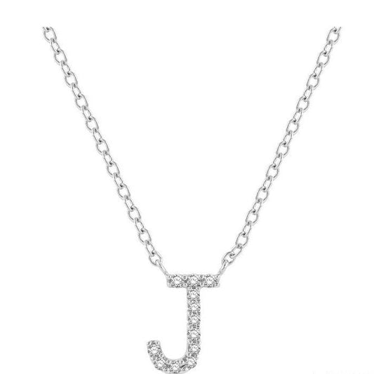 Parkplace Jewelers Block 'J' Initial Diamond Pendant 912F9PPTSPDWG-J