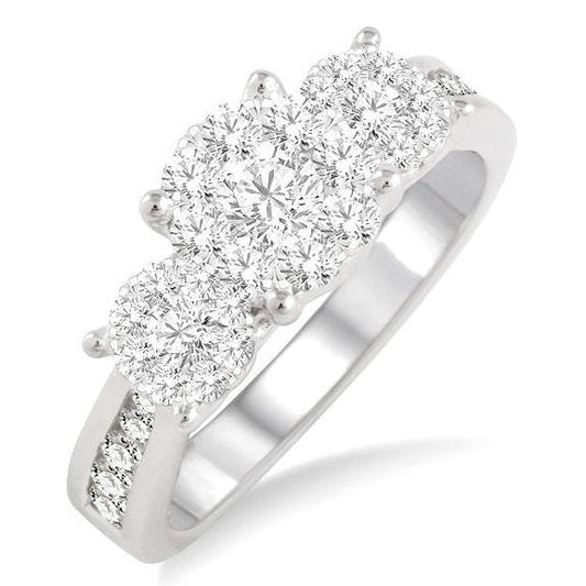 Parkplace Jewelers Round Shape Past Present & Future Lovebright Essential Diamond Ring 36912PPFVWG