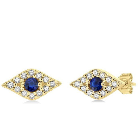 Parkplace Jewelers Evil Eye Gemstone & Petite Diamond Fashion Earrings 58628PPTSERSPYG