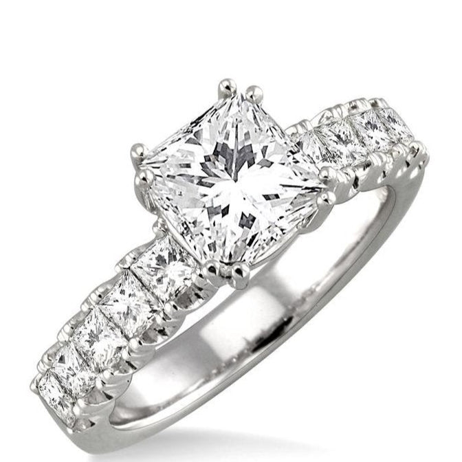 Parkplace Jewelers Princess Shape Semi-Mount Diamond Engagement Ring 23151PPFRWG-SM