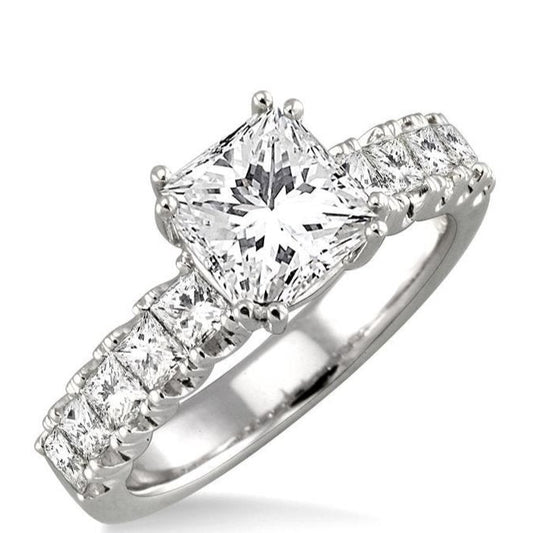 Parkplace Jewelers Princess Shape Semi-Mount Diamond Engagement Ring 23151PPFRWG-SM