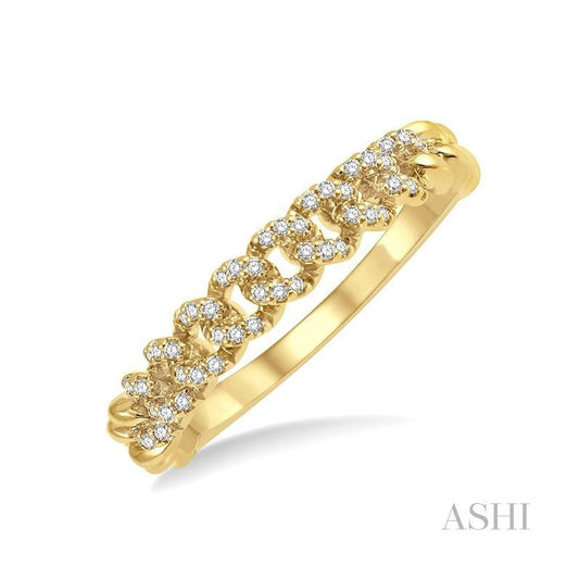 ASHI Curb & Cuban Diamond Fashion Band 305E8PPFHYG