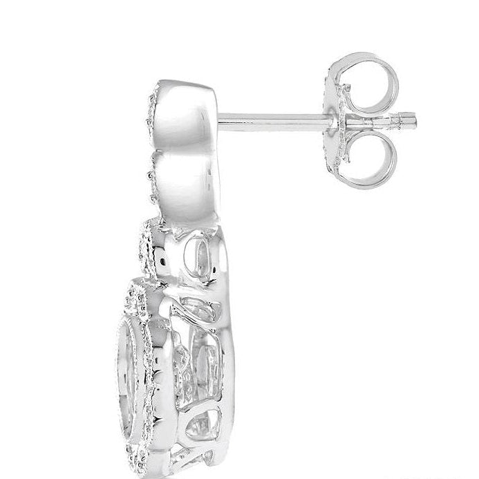 Parkplace Jewelers Silver Round Shape Emotion Diamond Fashion Earrings 80099PPSXSLER
