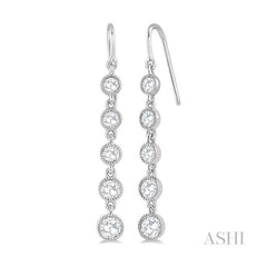 ASHI Rose Cut Diamond Long Earrings 932C3PPFHERWG