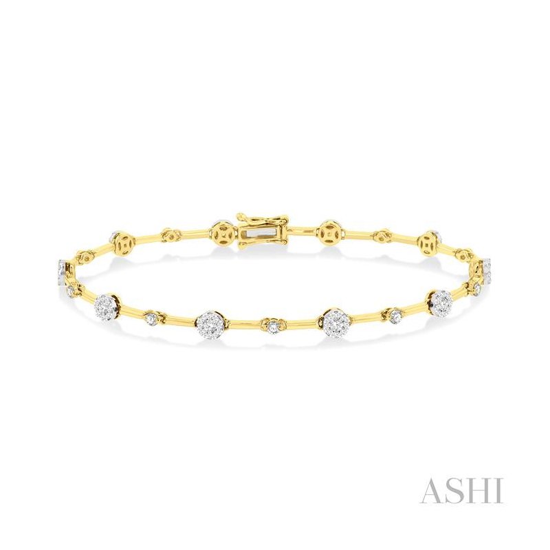 ASHI Lovebright Diamond Bar Bracelet 70281PPFGYW