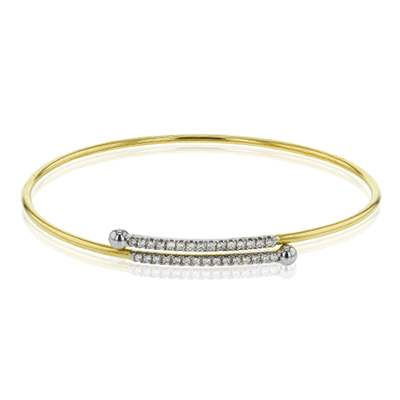 Bangle in 18k Gold with Diamonds LB2016 WHITE 18K X YELLOW