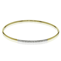 Bangle in 18k Gold with Diamonds LB2017-Y WHITE 18K X 2T