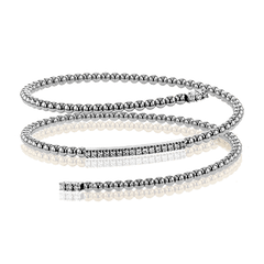 Bangle in 18k Gold with Diamonds LB2166-Y WHITE 18K X 2T