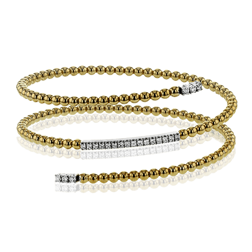 Bangle in 18k Gold with Diamonds LB2166-Y WHITE 18K X 2T