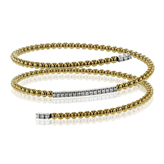 Bangle in 18k Gold with Diamonds LB2166-Y WHITE 18K X 2T