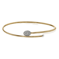 Bangle in 18k Gold with Diamonds LB2188-R WHITE 18K X WHITE-ROSE