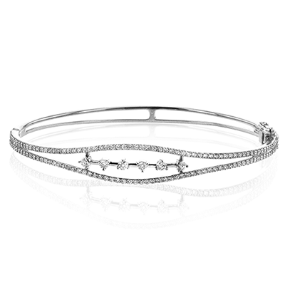 Bangle in 18k Gold with Diamonds LB2275 WHITE 18K X