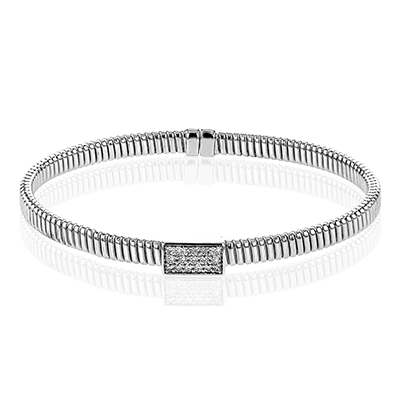 Bangle in 18K Gold with Diamonds LB2383-Y WHITE 18K X 2T