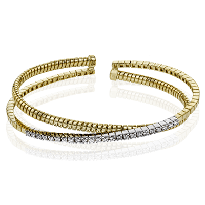 Bangle in 18k Gold with Diamonds LB2385 WHITE 18K X