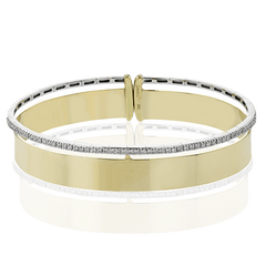 Bangle in 18k Gold with Diamonds LB2404 WHITE 18K X YELLOW