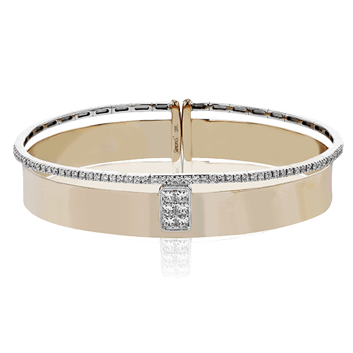 Bangle in 18K Gold with Diamonds LB2405 WHITE 18K X WHITE-ROSE