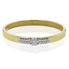 Bangle in 18k Gold with Diamonds LB2416-Y WHITE 18K X 2T