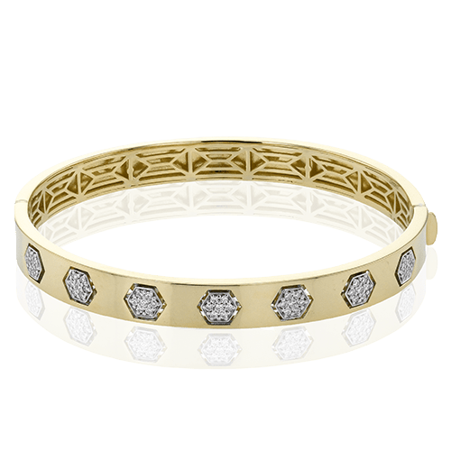 Bangle in 18k Gold with Diamonds LB2483 WHITE 18K X 2T