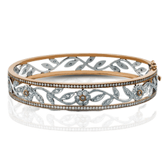 Bangle in 18k Gold with Diamonds MB1183-R WHITE-ROSE 18K X WHITE-ROSE