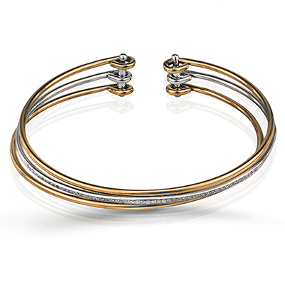 Bangle in 18k Gold with Diamonds MB1505 WHITE 18K X