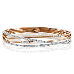 Bangle in 18k Gold with Diamonds MB1553 WHITE 18K X 2T