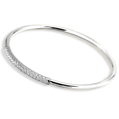 Bangle in 18k Gold with Diamonds NB128 WHITE 18K X