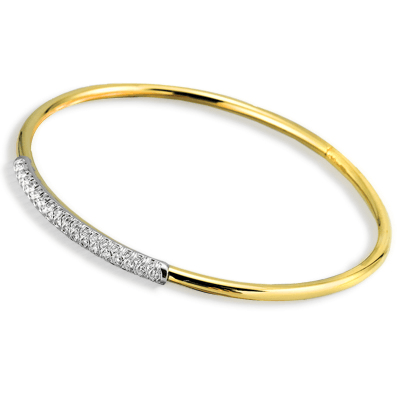 Bangle in 18k Gold with Diamonds NB128 WHITE 18K X