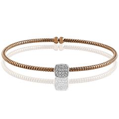 Bangle in 18K Gold with Diamonds NB130-R_WHITE_18K_X_WHITE-ROSE