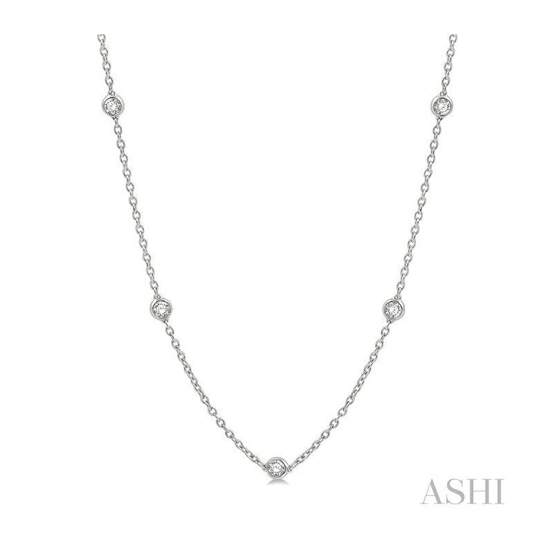 ASHI Diamond Station Necklace 990A1PPFGNKWG