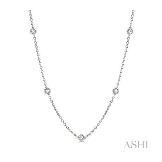 ASHI Diamond Station Necklace 990A1PPFGNKWG
