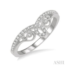 ASHI Chevron Diamond Wedding Band 302E8PPFHWG