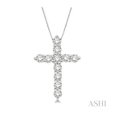 ASHI Cross Diamond Pendant 96453PPFGPDWG