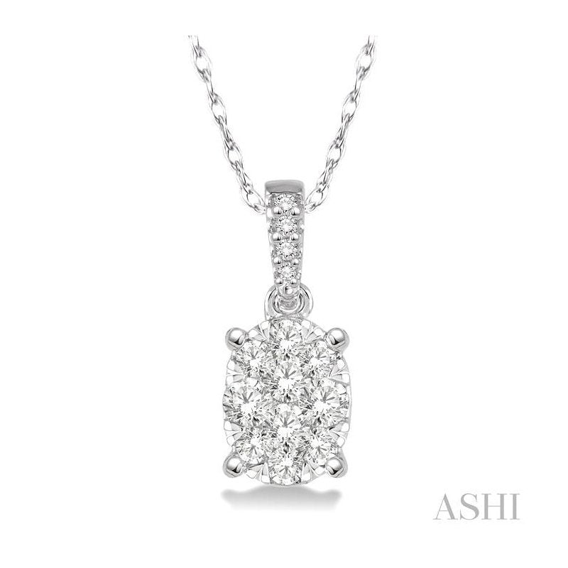 ASHI Oval Shape Lovebright Essential Diamond Pendant 912A8PPFHPDWG