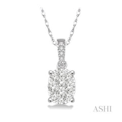 ASHI Oval Shape Lovebright Essential Diamond Pendant 912A8PPFHPDWG