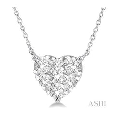 ASHI Heart Shape Lovebright Essential Diamond Pendant 99411PPFVNKWG