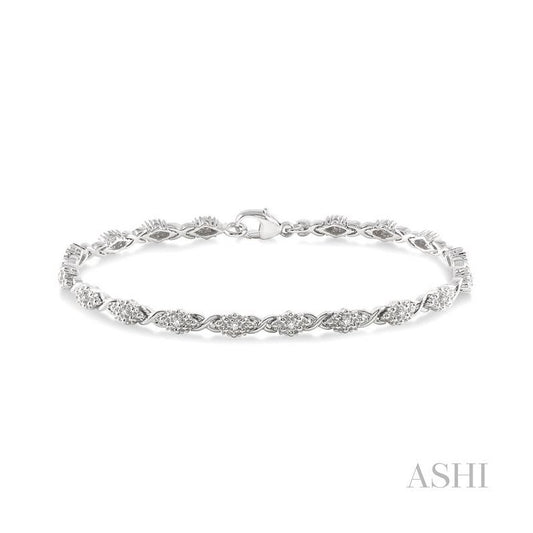 ASHI Silver Diamond Bracelet 85268PPSSSLTB