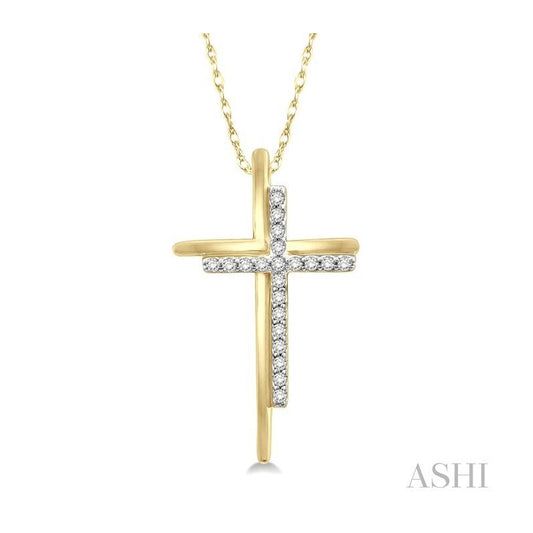 ASHI Cross Diamond Fashion Pendant 96128PPTSPDYG