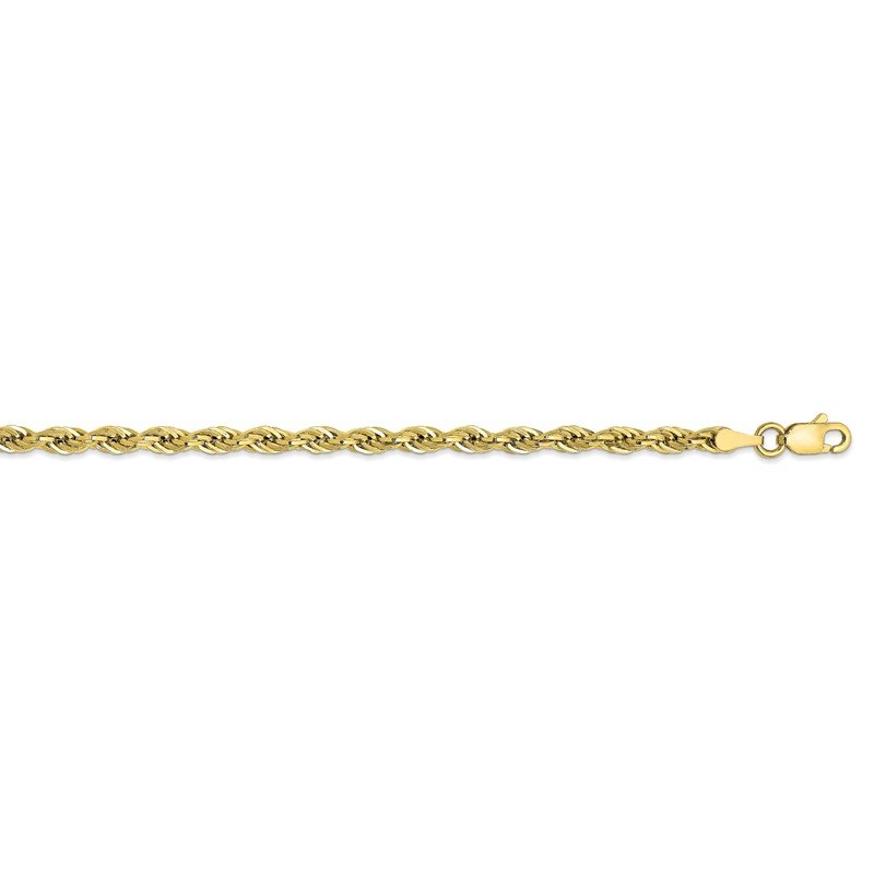 Quality Gold 10k 3mm Semi-Solid Rope Chain 10BC133