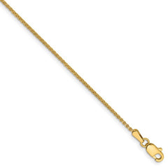 Quality Gold 14K 10 inch 1.25mm Diamond-cut Spiga with Lobster Clasp Anklet PEN62