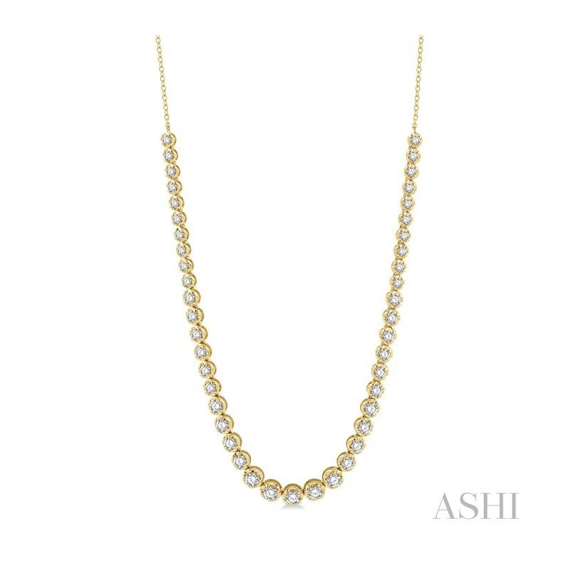 ASHI Illusion Diamond Necklace 99933PPFGNKYG