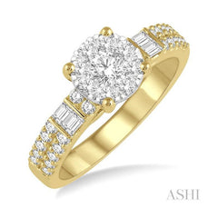 ASHI Round Shape Lovebright Diamond Ring 141E2PPFGYW