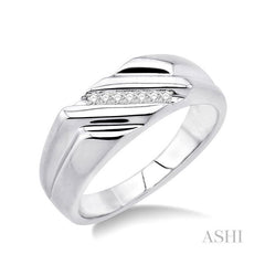 ASHI Silver Men'S Diamond Ring 87629PPSSSLRG