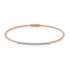 Beaded Bangle in 18k Gold with Diamonds LB2343-Y_WHITE_18K_X_YELLOW