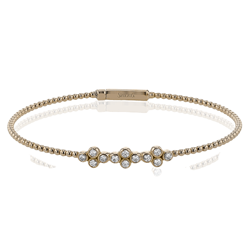 Beaded Bangle in 18k Gold with Diamonds LB2445 WHITE 18K X ROSE