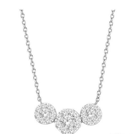 Parkplace Jewelers Round Shape Past Present & Future Lovebright Essential Diamond Necklace 9962VPPFVNKWG