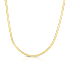 Yellow Gold Polished Imperial Herringbone Necklace