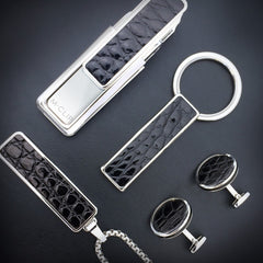 Black Alligator Key Ring SS-KRG-BKAL